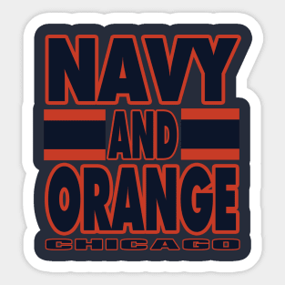 Chicago LYFE Navy and Orange True Football Colors! Sticker